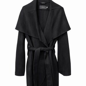 Elie Tahari Black Belted Coat